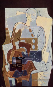 pierrot avec guitare 1922 Juan Gris Peinture à l'huile